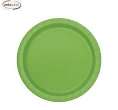 CONF 8 PIATTI FRUTTA CARTA TINTA UNITA VERDE CHIARO D 18 CM