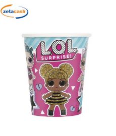 BICCHIERI IN CARTA LOL 8 PEZZI 270 ML