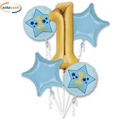 PALLONCINO AD ELIO 5 PEZZI PRIMO COMPLEANNO BIMBO