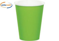 BICCHIERI IN CARTA VERDE LIME 8 PEZZI 266 ML