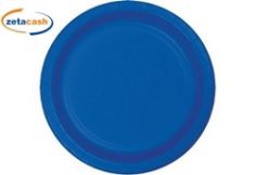 PIATTI IN CARTA BLU 8 PEZZI 17 CM