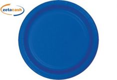 PIATTI IN CARTA BLU 8 PEZZI DIAMETRO 22 CM