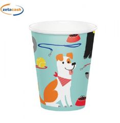 BICCHIERI IN CARTA DOG PARTY 266 ML 9 PEZZI