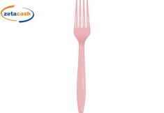 FORCHETTE IN PLASTICA ROSA 24 PEZZI 18 CM