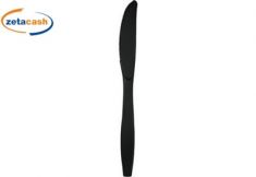 COLTELLO IN PLASTICA NERA 24 PEZZI 19 CM