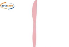 COLTELLO IN PLASTICA ROSA 24 PEZZI 19 CM
