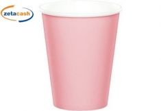 BICCHIERI IN CARTA ROSA 8 PEZZI 266 ML