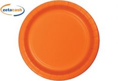 PIATTI IN CARTA ARANCIO 8 PEZZI 22 CM