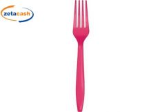 FORCHETTA IN PLASTICA FUCSIA 24 PEZZI 18 CM