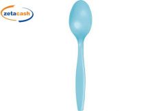 CUCCHIAIO IN PLASTICA CELESTE 24 PEZZI