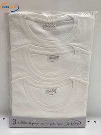 T-SHIRT BIANCA 3 PEZZI UOMO.