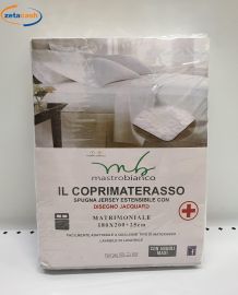 COPRIMATERASSO MATRIMONIALE IN SPUGNA JERSEY