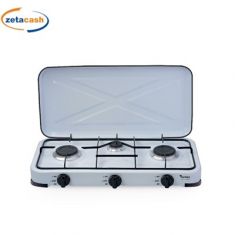 FORNELLO A GAS 3 FUOCHI RIVESTIMENTO IN ACCIAIO