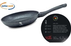 PADELLA IN ALLUMINIO FORGIATO CON MANICO DIAMETRO 32 CM