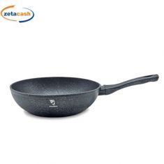 WOK NERO D28 ALLUMINIO RIV MARMO ANTIADERENTE INDUZIONE