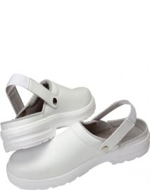 ZOCCOLO IN VERA PELLE BIANCO TG 43