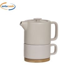 SET 2 PEZZI TEIERA E TAZZA ROSA