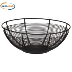 CESTO PORTAFRUTTA CONTEMPO METALLO NERO D22CM