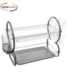 COLAPIATTI IN METALLO GRIGIO A 2 PIANI