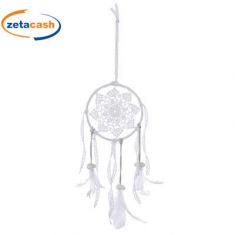 ACCHIAPPASOGNI PIZZO CON PIETRE E PIUME D16,5 H56 COL ASS