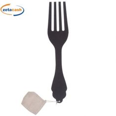 FORCHETTA DA PARETE IN LEGNO NERO CM 5XH 38