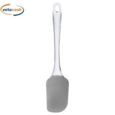 SPATOLA IN SILICONE GRIGIA CON MANICO TRASPARENTE 5X25 CM