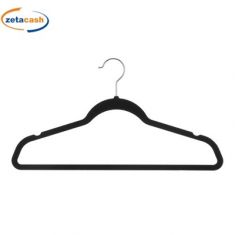 GRUCCE IN VELLUTO NERO CON GANCIO IN METALLO 8 PEZZI