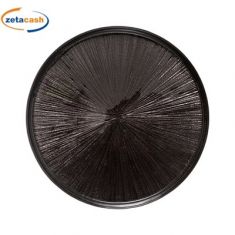 PIATTO ASTRA IN CERAMICA CON RIVESTIMENTO IN VETRO D21 NERO