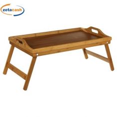 TAVOLINO DA LETTO IN BAMBOO CON GAMBE 50 X 30 CM