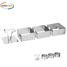 SET 3 COPPAPASTA QUADRATI O TONDI H 4 CM ESPULSORE ACCIAIO