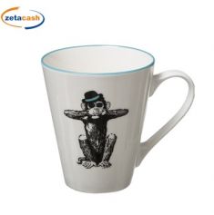 TAZZA MUC IN PORCELLANA CON STAMPA SCIMMIA 30 CL