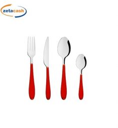 SET 24 POSATE HAPPY POP ROSSO