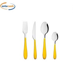 SET 24 POSATE HAPPY POP GIALLE