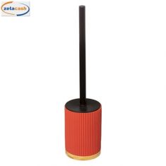 PORTASCOPINO IN CERAMICA CORALLO E BAMBOO CON SCOPINO