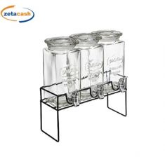 DISTRIBUTORE BEVANDE 3 DISPENSER TRASPARENTI