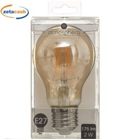 LAMPADINA LED BIANCO CALDO ATT E27 175LM 2W 2200K 230V H10X6