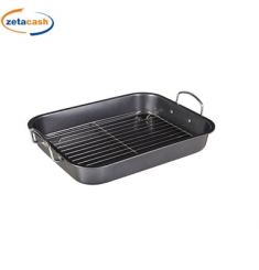 TEGLIA ANTIADERENTE CON MANICI E GRIGLIA IN ACCIAIO CM37X29