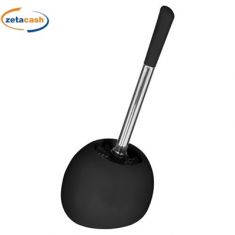 PORTASCOPINO IN CERAMICA NERO CON SCOPINO