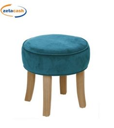 SGABELLO IN VELLUTO OTTANIO CM 35X35XH36