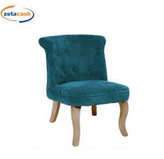 POLTRONA IN VELLUTO TURCHESE H 65 CM