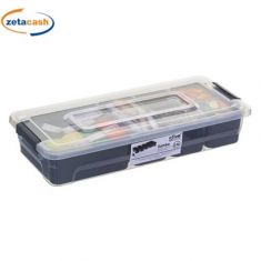 CONTENITORE IN PLASTICA CON 6 SCOMPARTI CM35X16X7