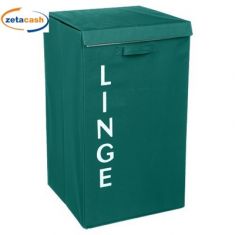 CESTINO PORTABIANCHERIA IN TESSUTO 80 L VERDE
