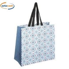 BUSTA SPESA IN TNT CON DISEGNO GEOMETRICO CM 44X20X42