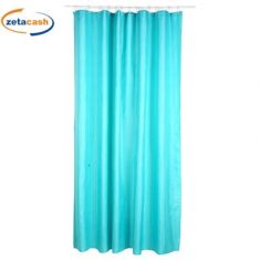 TENDA PER DOCCIA CON 12 GANCI TURCHESE CM 180XH200