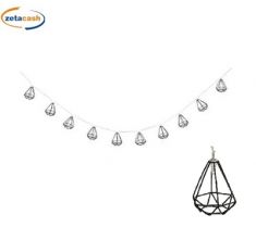 GHIRLANDA DECORATIVA CONI METALLO NERO LUMINOSA 10LED