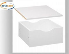 CASSETTO E RIPIANO IN LEGNO BIANCO CM 31 X31X15