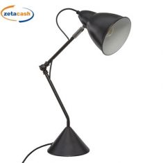 LAMPADA DA SCRIVANIA IN METALLO NERO DIAM 13 X 62 CM