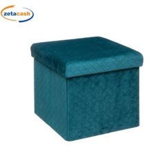 POUF IN VELLUTO TRAPUNTATO OTTANIO CM 31 X 31 X H30