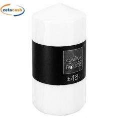 CANDELA DECORATIVA ROTONDA BIANCA 390GR