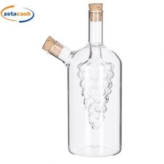 BOTTIGLIA 2 IN 1 OLIO 26CL E ACETO 5CL VETRO TRASP